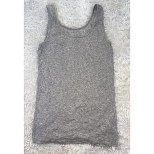 Time & Tru Women’s L Gray Ribbed Tank Top. Soft, Grt. Shape
